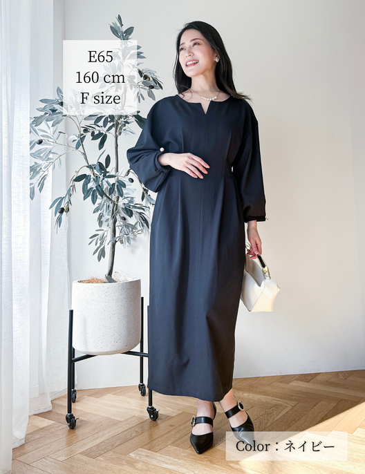 キーネックパールワンピ - Pinup Closet ONLINE STORE