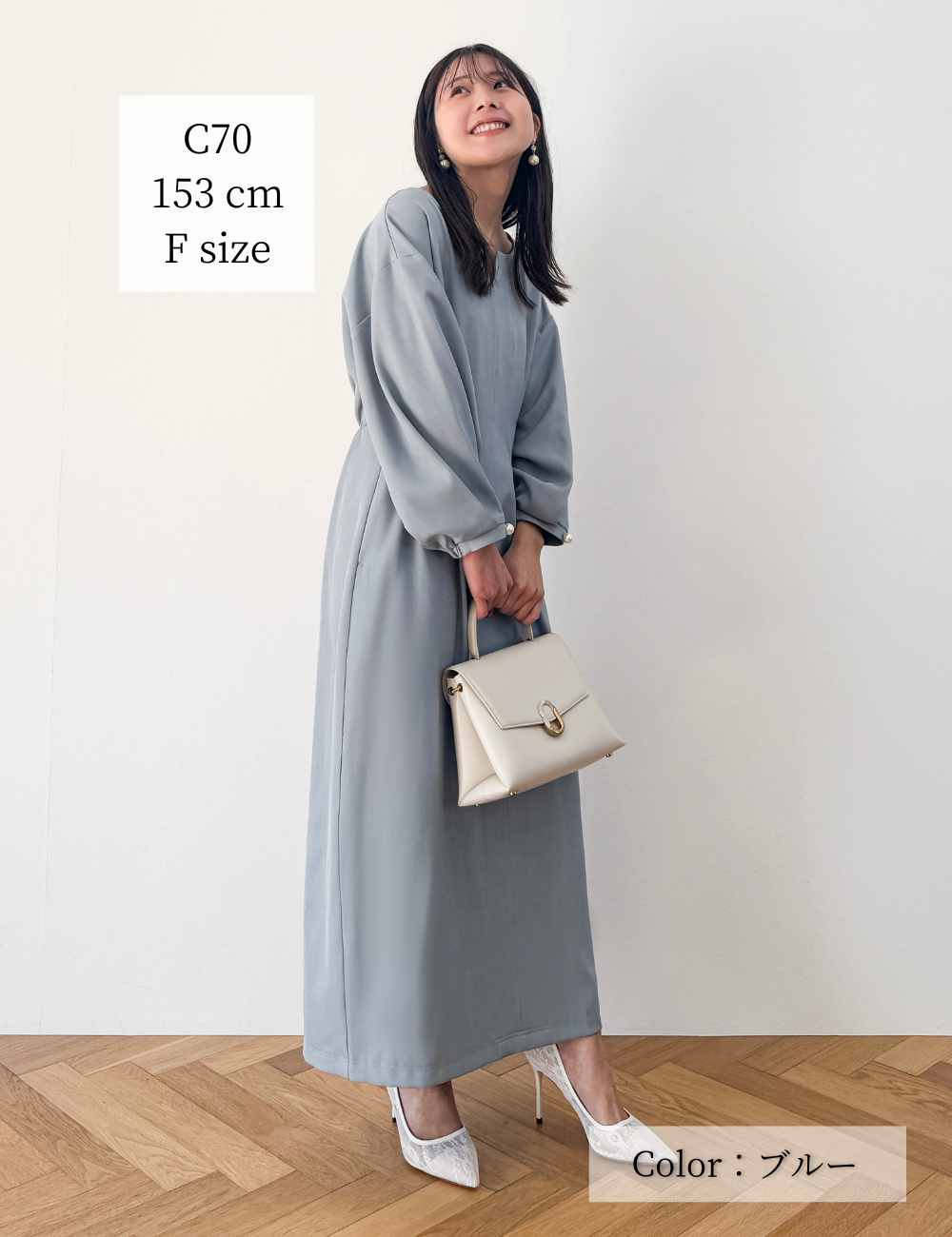 キーネックパールワンピ - Pinup Closet ONLINE STORE