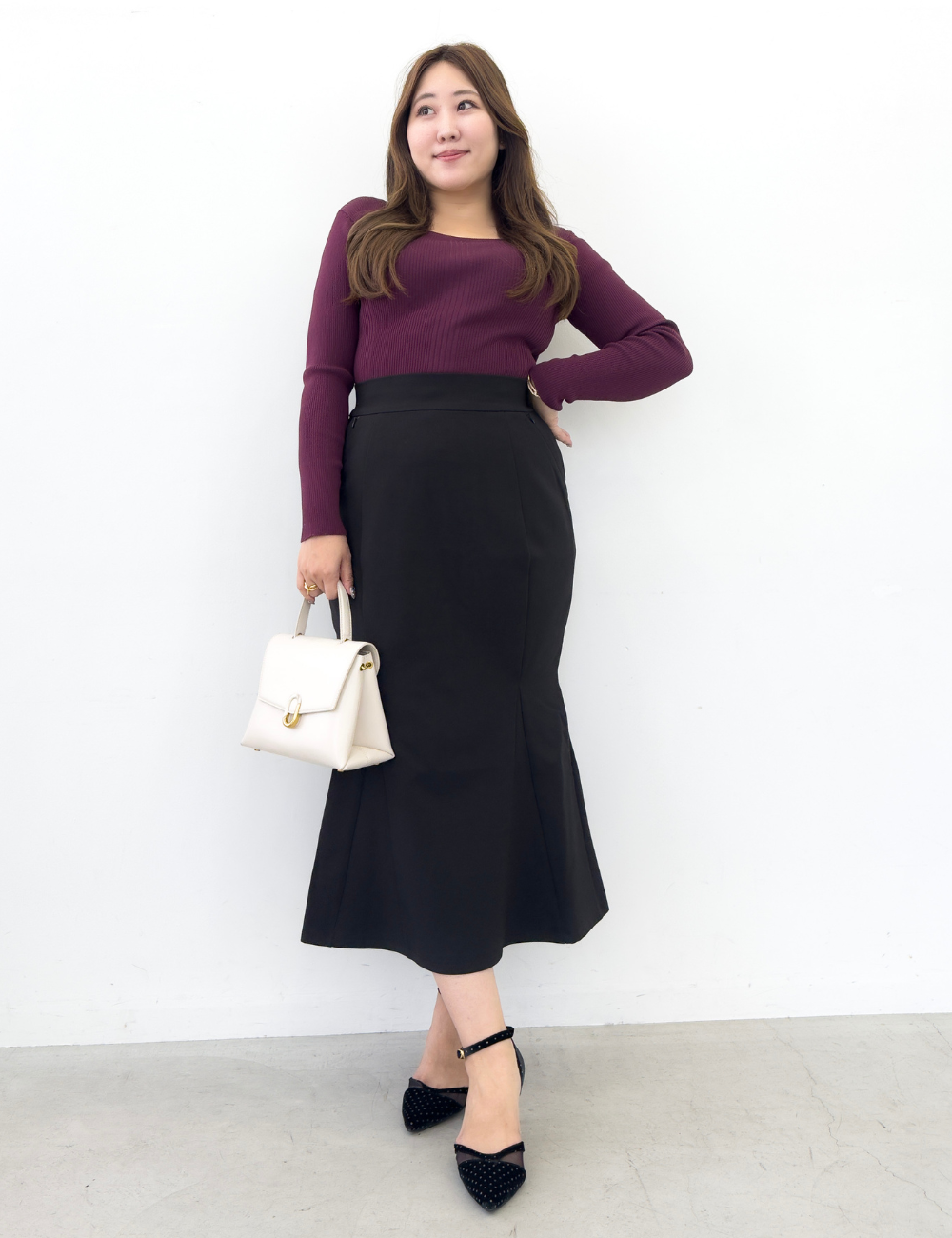 【ベーシックライン】ダブルポケットマーメイドスカート