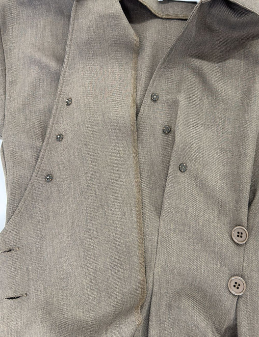 フロントオープンシャツワンピース