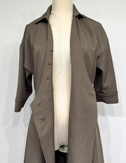 フロントオープンシャツワンピース