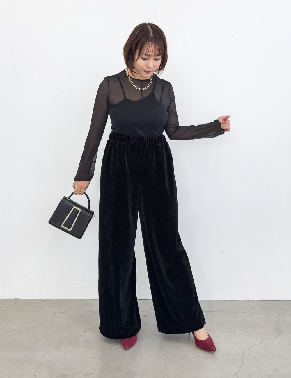 2wayベロアパンツ