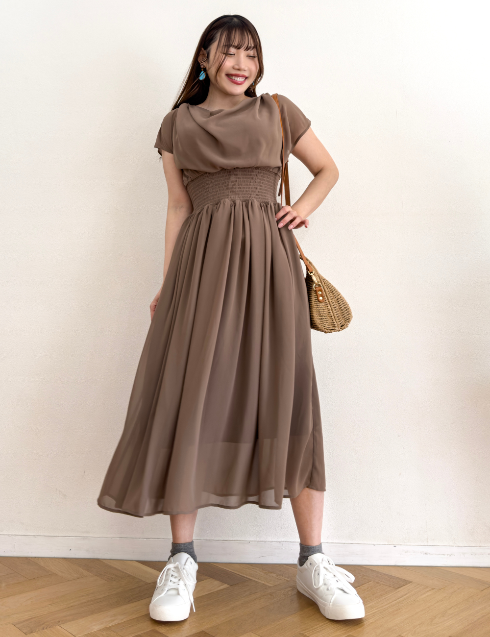 ドレープシャーリングワンピ - Pinup Closet ONLINE STORE