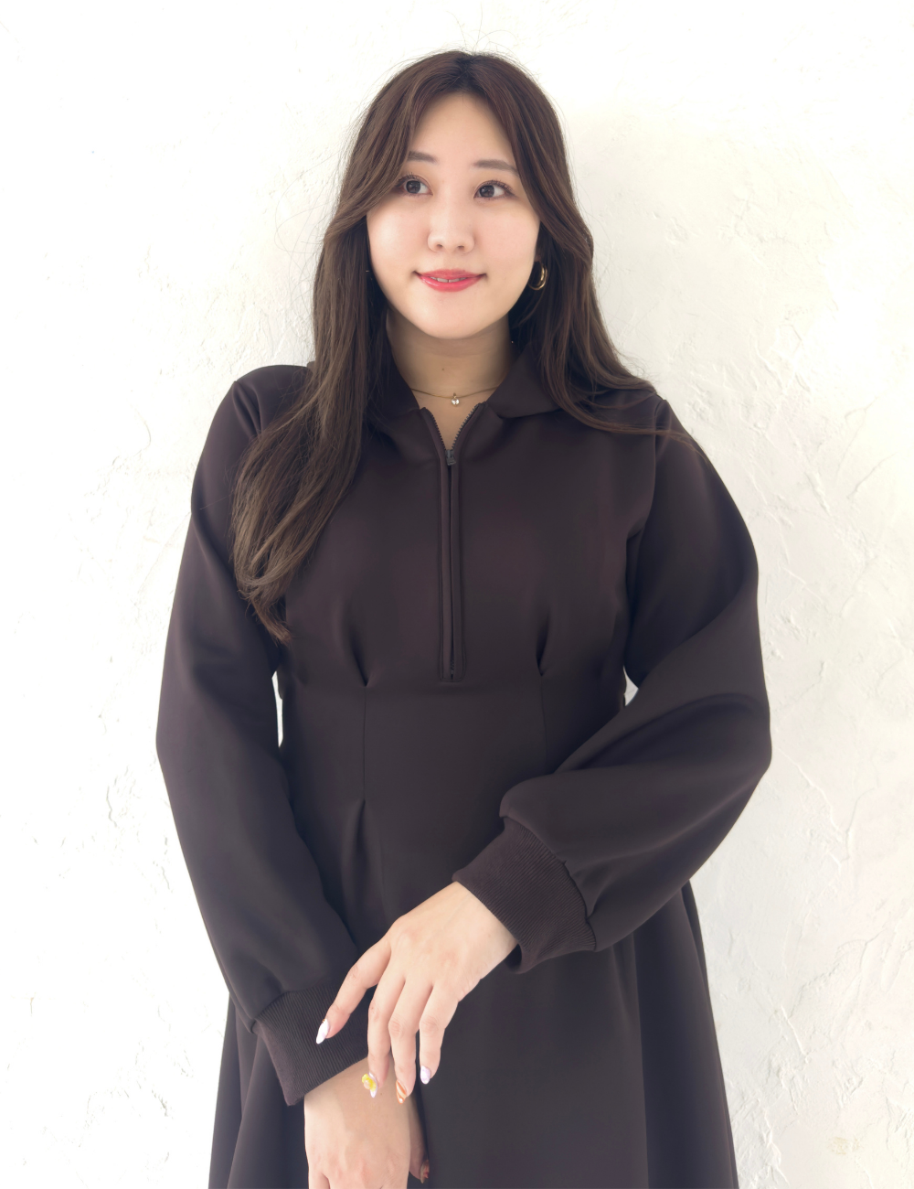 【ベーシックライン】ダブルポケットパーカーワンピ