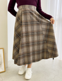 チェックフレアスカート