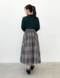 チェックフレアスカート