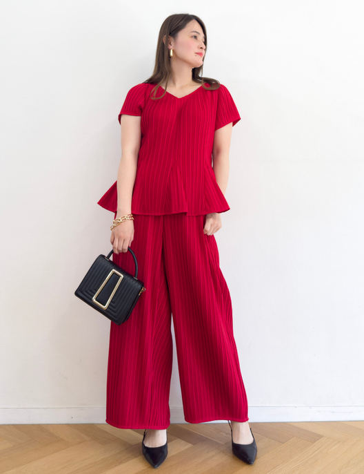 【セットアップ可能】プリーツストレートパンツ - Pinup Closet ONLINE STORE