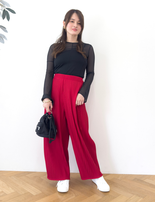 【セットアップ可能】プリーツストレートパンツ - Pinup Closet ONLINE STORE