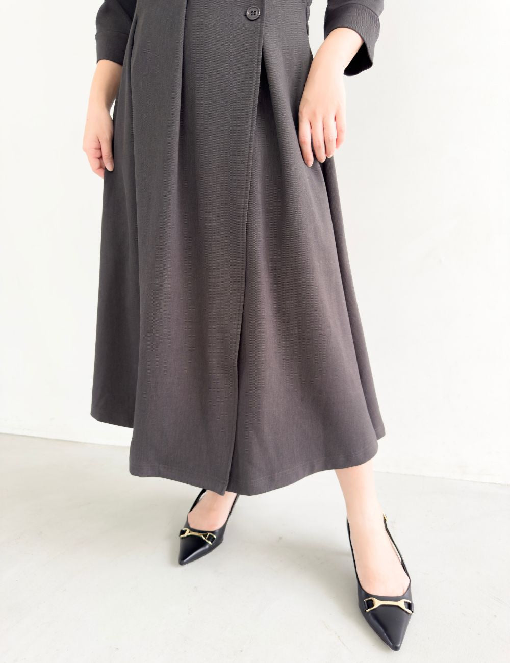 フロントオープンシャツワンピース