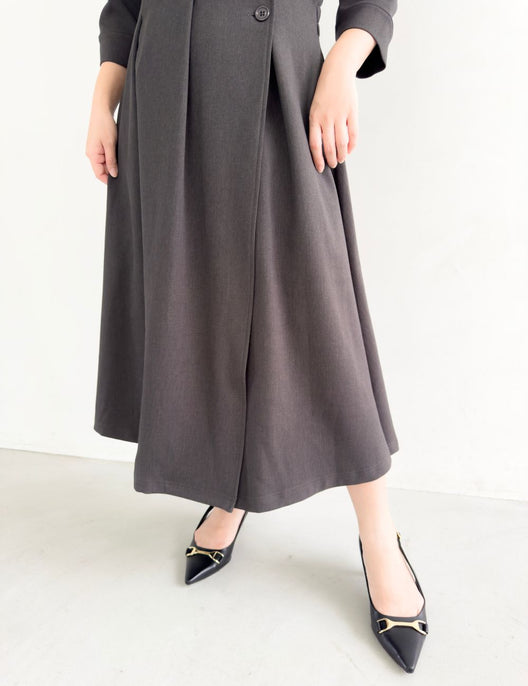 フロントオープンシャツワンピース