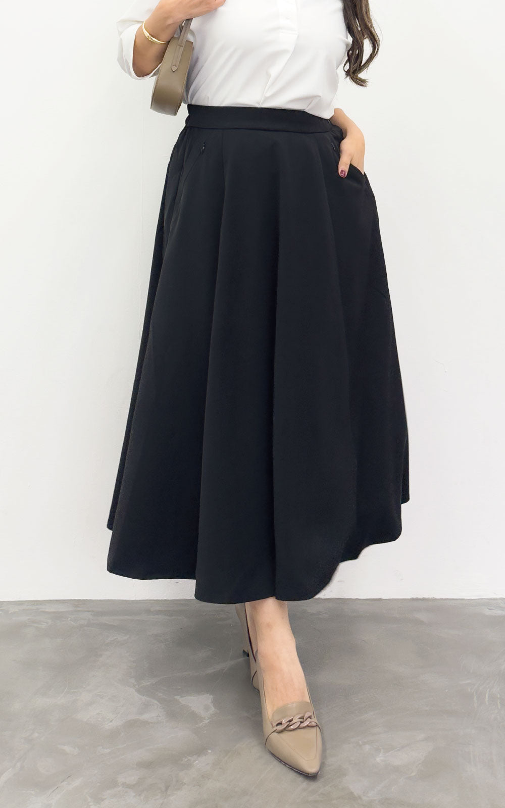 【ベーシックライン】ダブルポケットフレアスカート - Pinup Closet ONLINE STORE