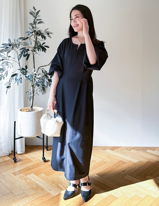キーネックパールワンピ - Pinup Closet ONLINE STORE