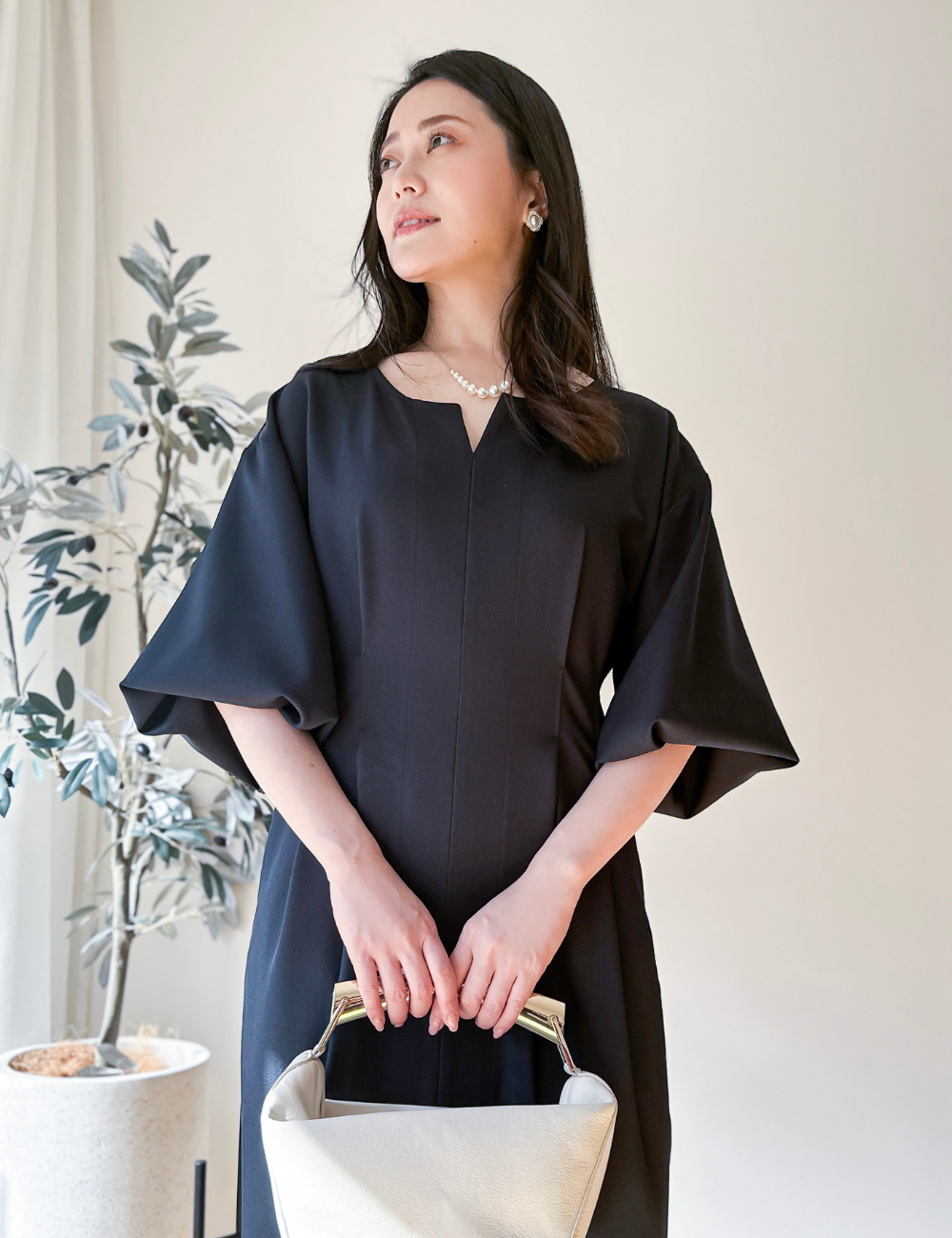 キーネックパールワンピ - Pinup Closet ONLINE STORE