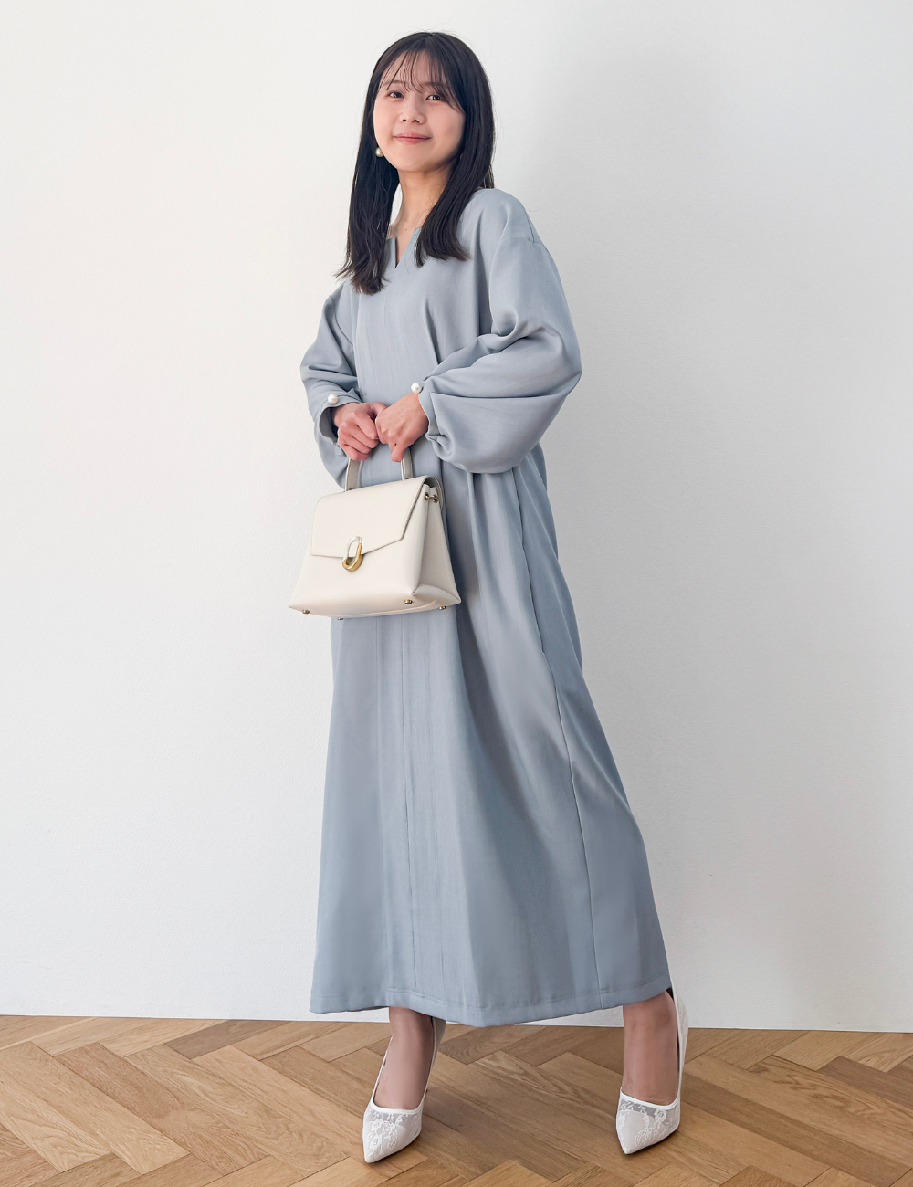 キーネックパールワンピ - Pinup Closet ONLINE STORE