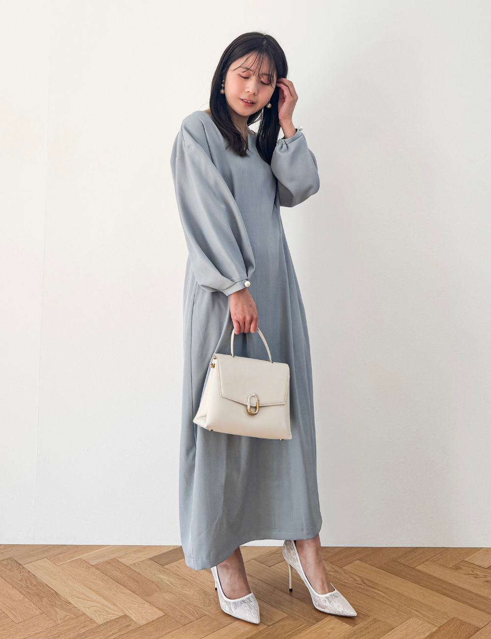 キーネックパールワンピ - Pinup Closet ONLINE STORE