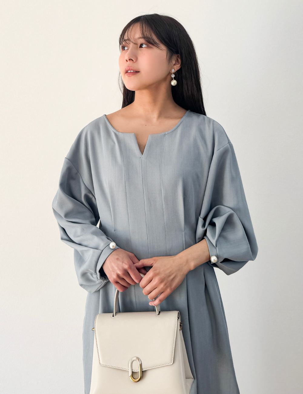 キーネックパールワンピ - Pinup Closet ONLINE STORE