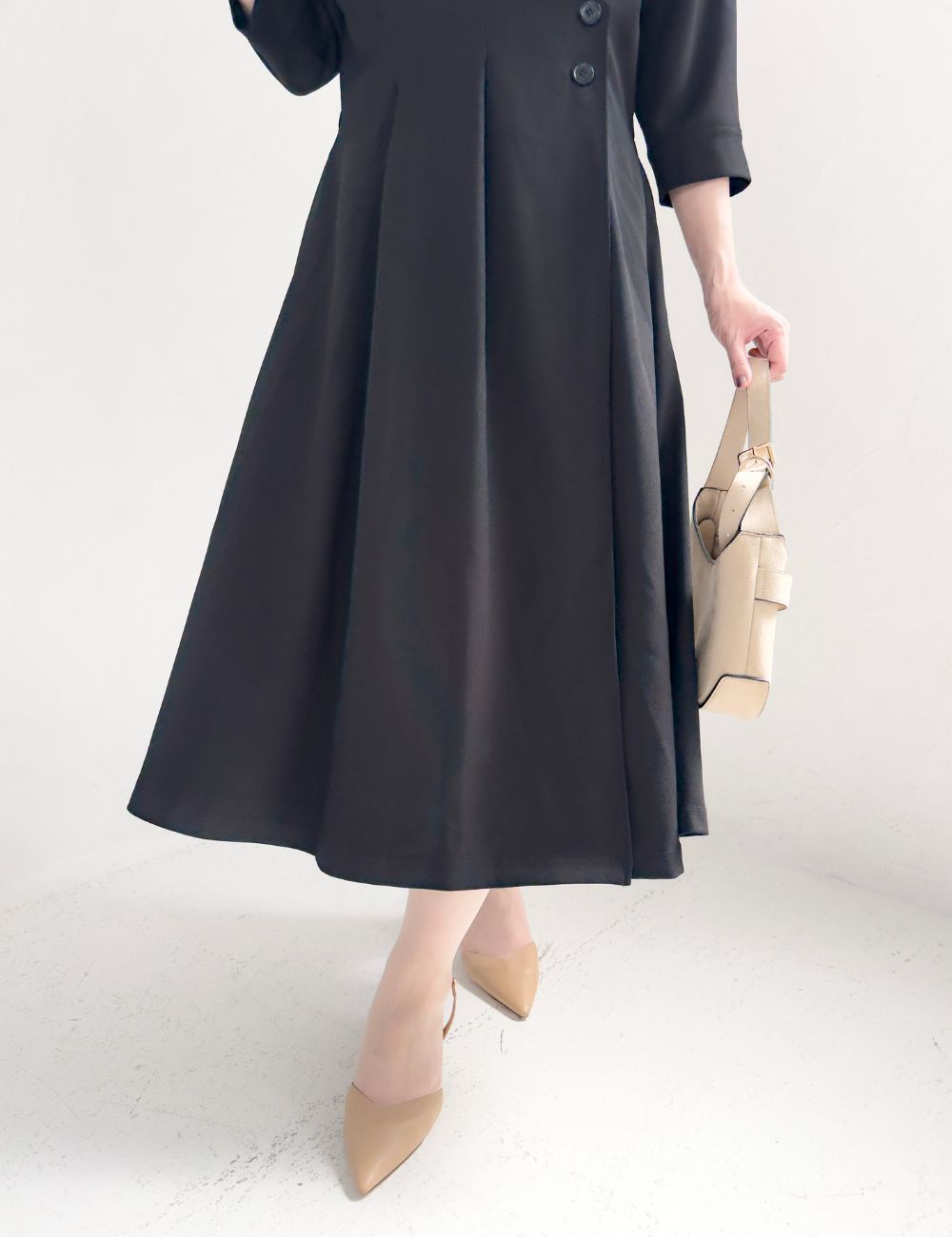 フロントオープンシャツワンピース