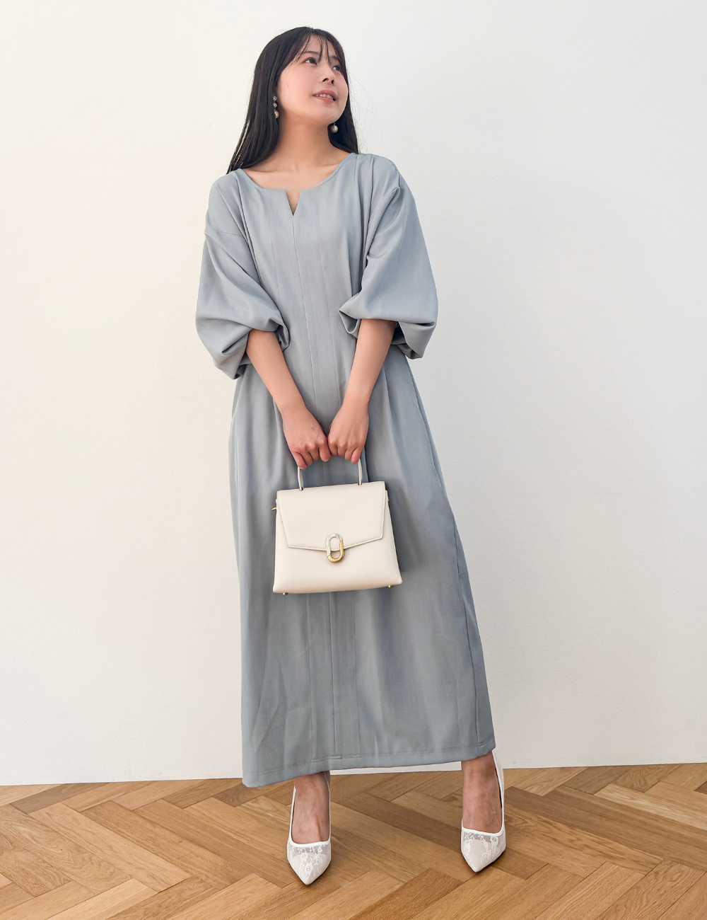 キーネックパールワンピ - Pinup Closet ONLINE STORE