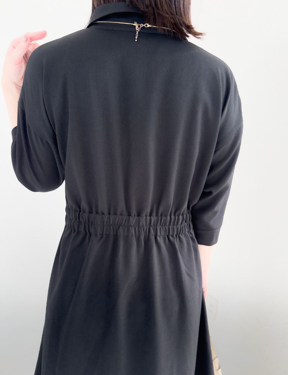 フロントオープンシャツワンピース