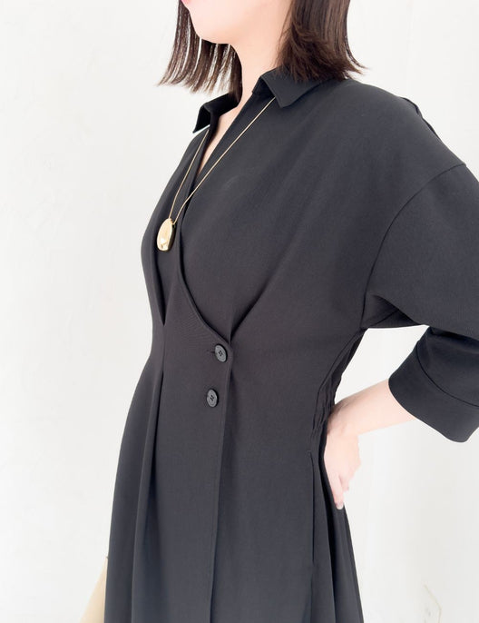フロントオープンシャツワンピース