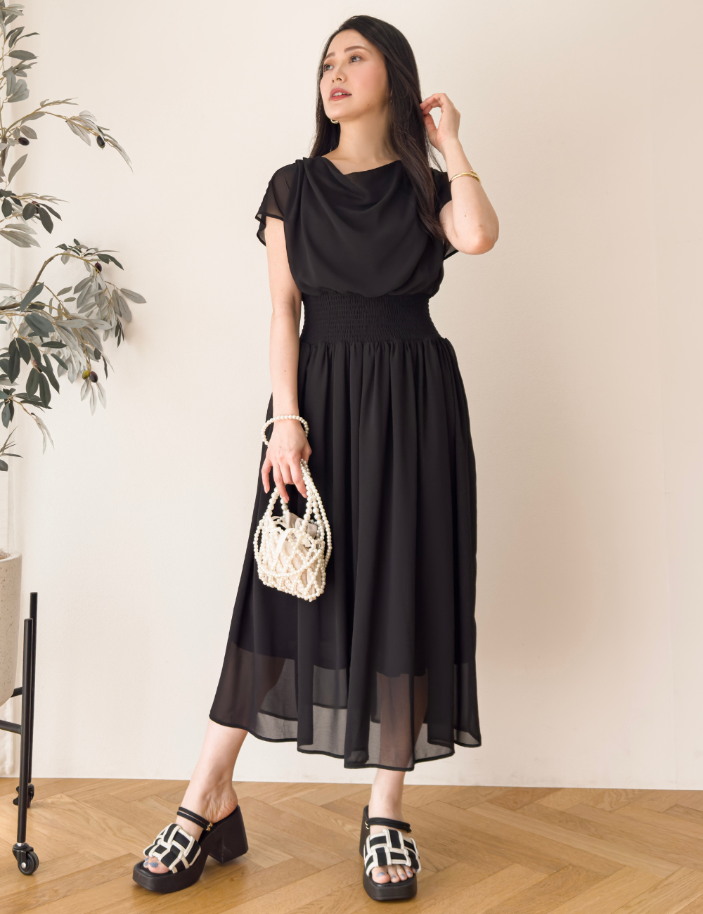 ドレープシャーリングワンピ - Pinup Closet ONLINE STORE
