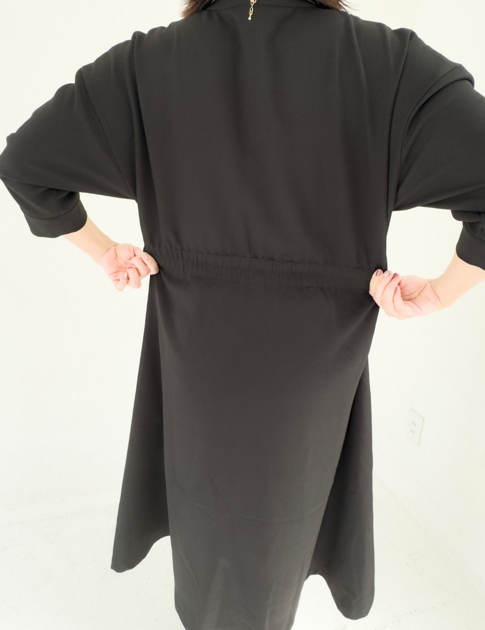 フロントオープンシャツワンピース