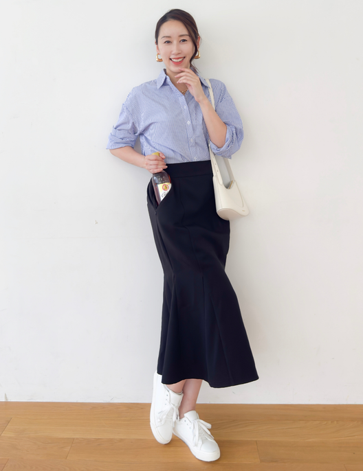 【ベーシックライン】ダブルポケットマーメイドスカート - Pinup Closet ONLINE STORE