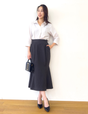 【ベーシックライン】ダブルポケットマーメイドスカート