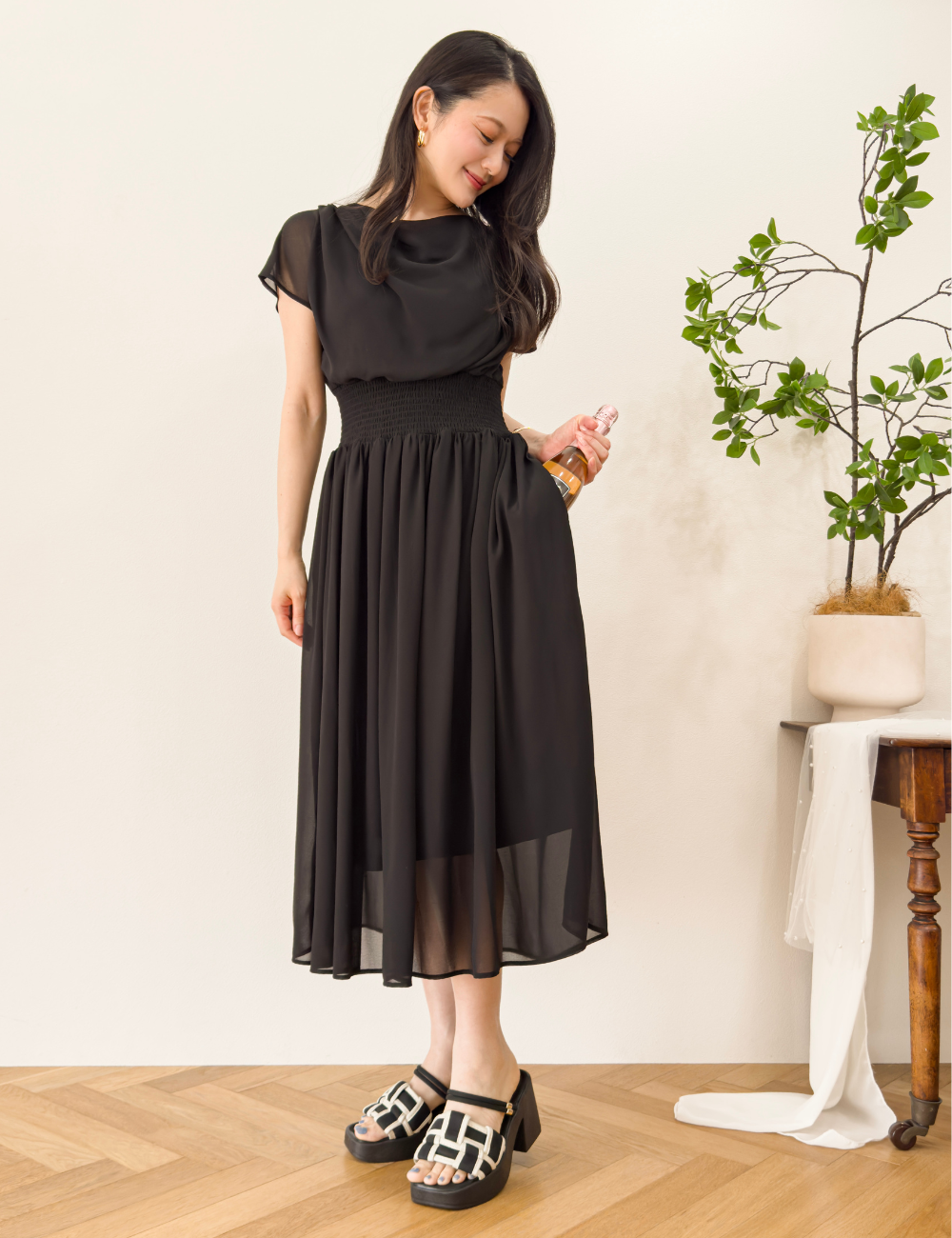 ドレープシャーリングワンピ - Pinup Closet ONLINE STORE