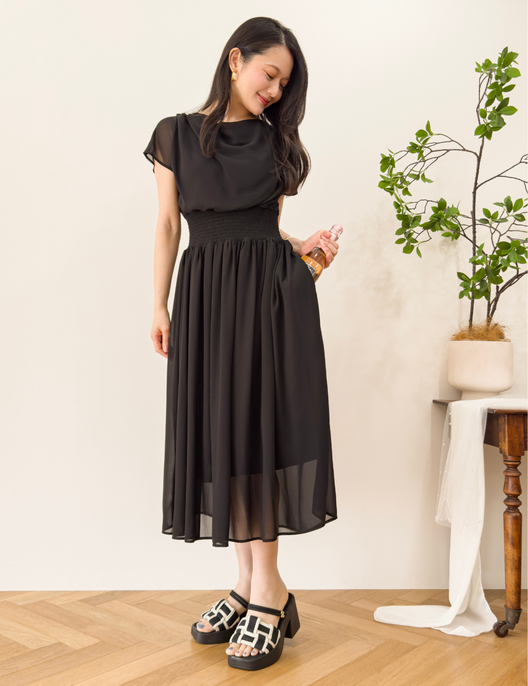 ドレープシャーリングワンピ - Pinup Closet ONLINE STORE
