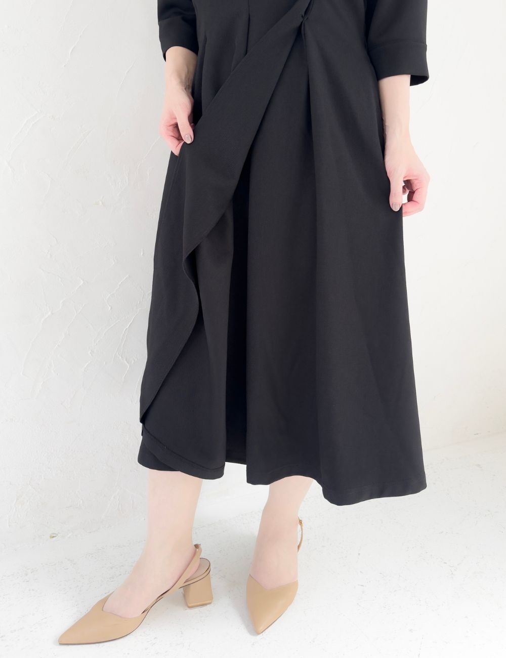 フロントオープンシャツワンピース