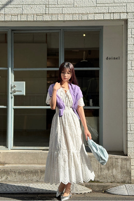 2Wayレースシエナワンピ/ホワイト/F