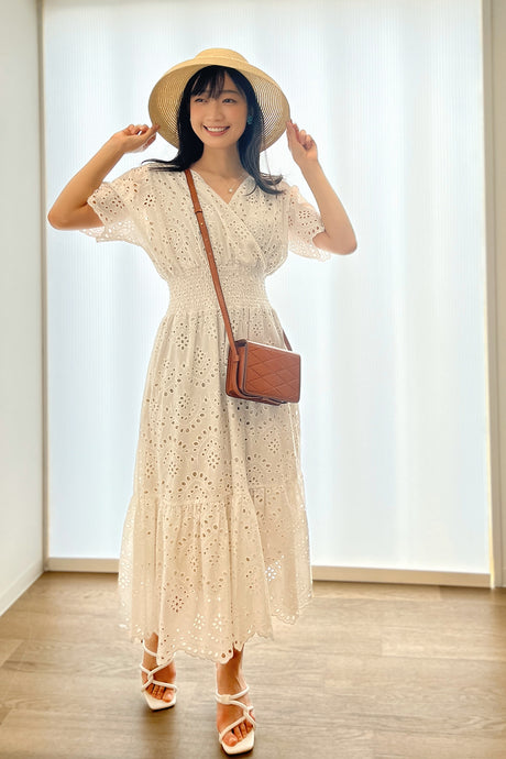 2Wayレースシエナワンピ/ホワイト/F