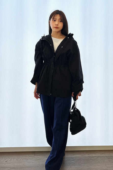 【日本製生地】難燃タウンジャケット/ブラック/F