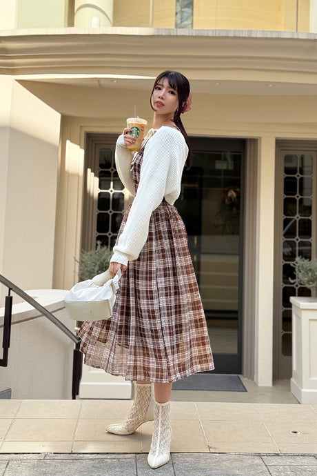 マジョリカワンピ/ブラウン/F