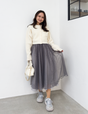 チュールレイヤードスカート