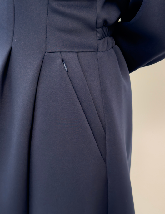 【ベーシックライン】ダブルポケットパーカーワンピ