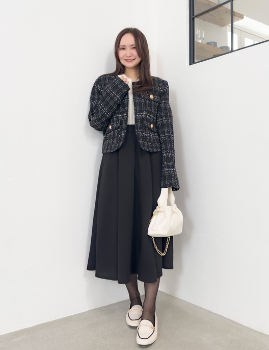 [Basic Line] Double Pocket Flared Skirt