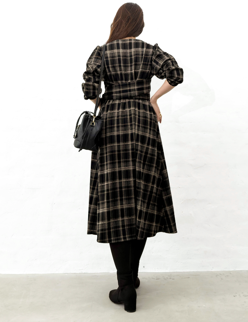 Cache-coeur Checked Dress