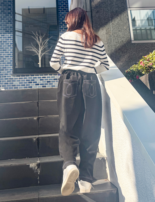 [Basic Line] Stretch denim-like pants