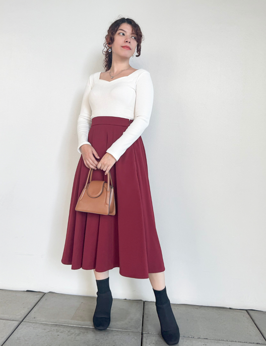 [Basic Line] Casual Flare Skirt