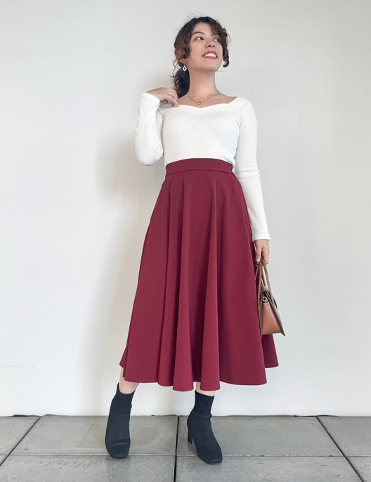 [Basic Line] Casual Flare Skirt