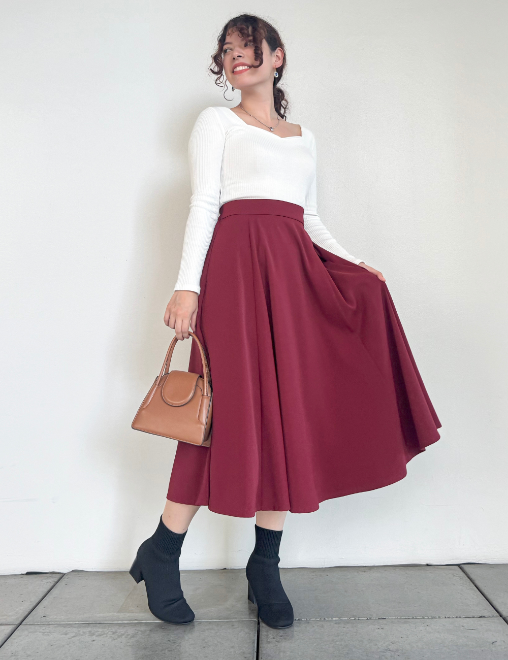 [Basic Line] Casual Flare Skirt