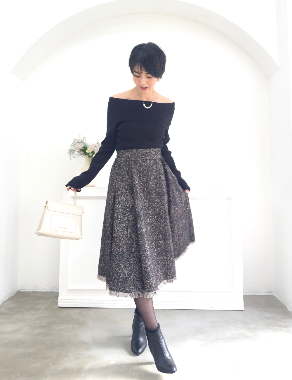 ツイードフリンジAラインスカート - Pinup Closet ONLINE STORE