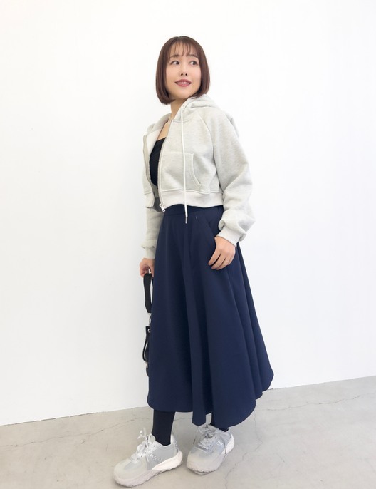 [Basic Line] Double Pocket Flared Skirt