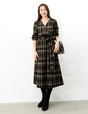 Cache-coeur Checked Dress