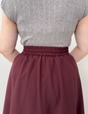 Pintuck flared skirt