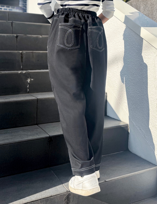 [Basic Line] Stretch denim-like pants