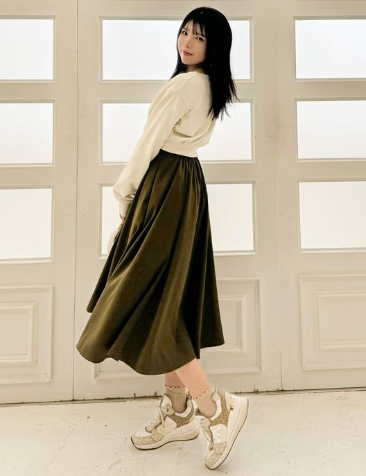 [Basic Line] Casual Flare Skirt