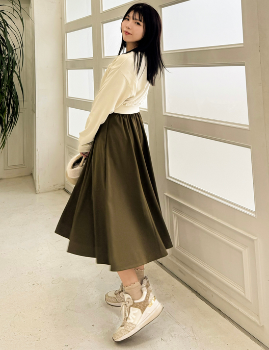 [Basic Line] Casual Flare Skirt